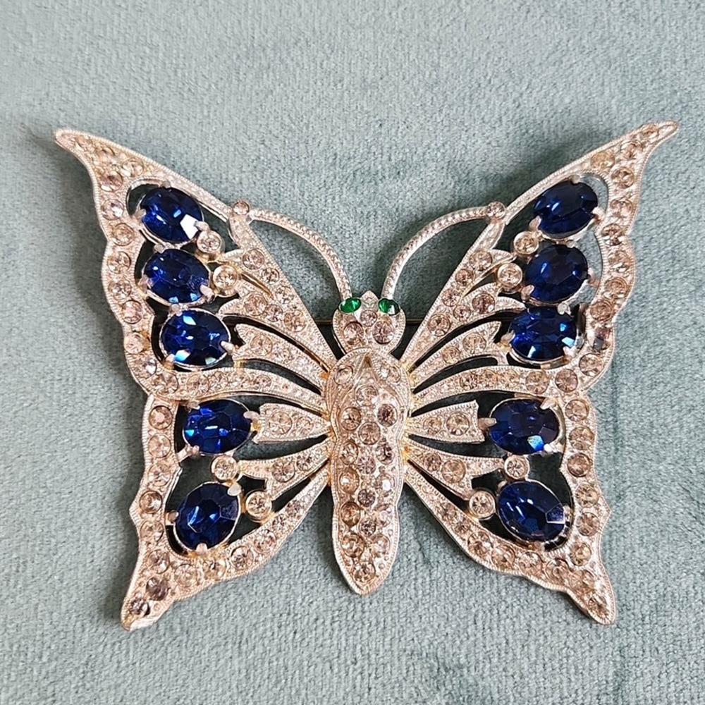 Vintage Large Staret Schrager Butterfly Art Deco Brooch Pin